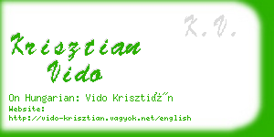 krisztian vido business card